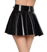 Zwarte Lak Minirok met Rits - Afbeelding 3