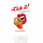 Massage gel aardbeien aroma Lick It 50ml