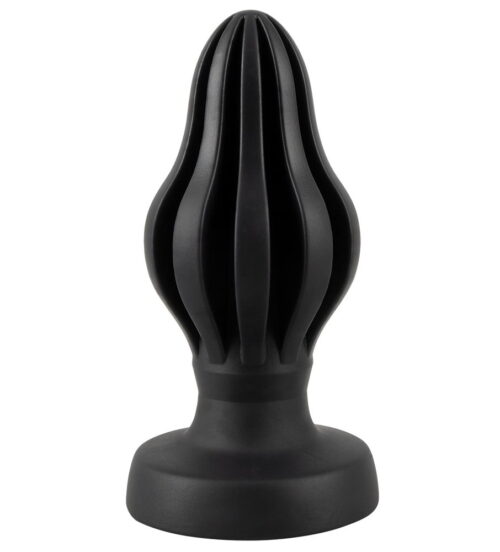 Zachte anaal plug met ribbels diameter 5 cm.