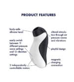 Luchtdruk stimulator met vibraties, Satisfyer Orca - Afbeelding 2