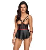 Soutien-gorge et jupe à volants avec menottes amovibles – Image 2