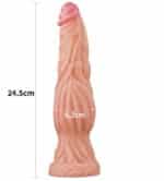Dubbelgelaagde Siliconen Dildo Mature Look 24,5 cm - Afbeelding 2