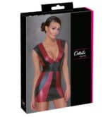 Mini-robe Look Mat Rouge et Noir – Image 3