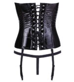 Corset Bustier en Vinyle sans Bretelles – Image 6
