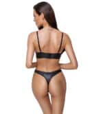 Beugelbeha en Rio-string in Zwarte Matte Look - Afbeelding 3
