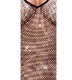 Net Mini Jurk met Sprankelende Strass - Afbeelding 4