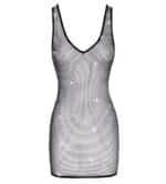 Net Mini Jurk met Sprankelende Strass - Afbeelding 5