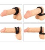 8-vormige Siliconen Cockring voor Penis en Ballen - Afbeelding 4