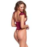 Stringbody Ouvert met Parelkettingen – Bordeaux - Afbeelding 3