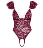 Stringbody Ouvert met Parelkettingen – Bordeaux - Afbeelding 6