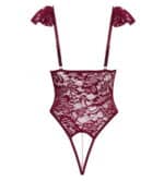 Stringbody Ouvert met Parelkettingen – Bordeaux - Afbeelding 7