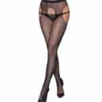 Glitter netpanty met open kruis