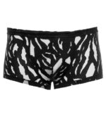 Boxer homme noir transparent à effet dévoré – Image 6