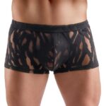Zwarte transparante herenboxer