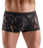 Zwarte transparante herenboxer