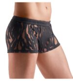 Boxer homme noir transparent à effet dévoré – Image 2