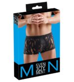 Boxer homme noir transparent à effet dévoré – Image 5