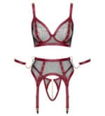 Ensemble lingerie 3 pièces style bondage – Image 5