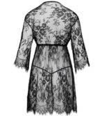 Déshabillé court en dentelle noire avec string – Image 5
