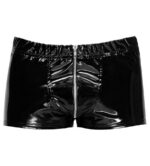 Short moulant pour homme en vinyle noir – Image 5