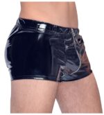 Short moulant pour homme en vinyle noir – Image 2