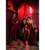 Bordeaux Wetlook Hold-up Kousen zonder Voet - Afbeelding 7