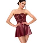 Strapless mini jurk