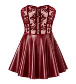 Mini-robe bustier bordeaux effet corset – Image 5