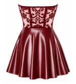 Mini-robe bustier bordeaux effet corset – Image 6