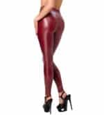 Bordeaux Wetlook Legging met Rits - Afbeelding 3