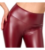 Bordeaux Wetlook Legging met Rits - Afbeelding 5