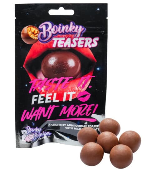 Billes aphrodisiaques au chocolat au lait, Teasers Boinky
