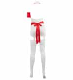 Tenue d’infirmière sexy blanche et rouge avec jarretelles – Image 6