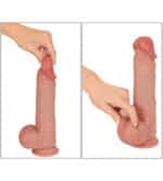 Realistische XL Dildo 25,5 cm met Beweegbare Huid, RealMan - Afbeelding 5